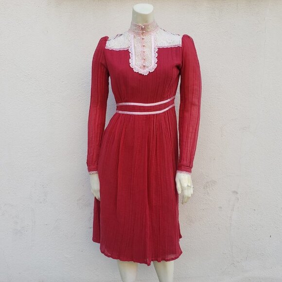 Gunne Sax | Dresses | Vintage Gunne Sax 97s Prairie Dress Edwardian ...